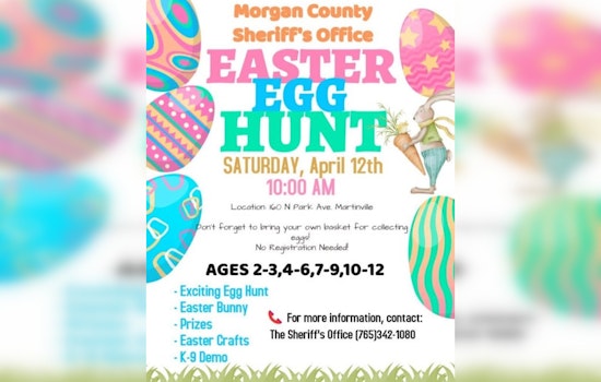 Morgan County Sheriff's Office Invites Community to Festive Easter Egg Hunt with K-9 Unit in Indiana