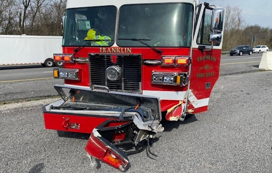 Multiple Crashes on Interstate 65 Cause Traffic Delays in Franklin; Fire Department Truck Struck, No Injuries Reported