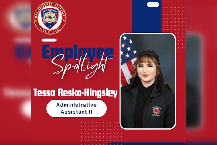 Murfreesboro Fire Rescue Celebrates 5 Years of Service with Devoted Administrative Powerhouse Tessa Resko - Kingsley