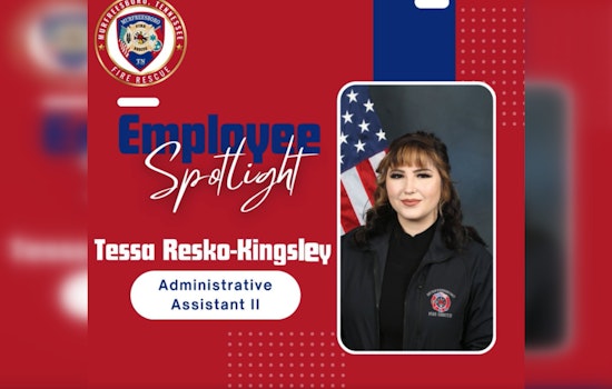 Murfreesboro Fire Rescue Celebrates 5 Years of Service with Devoted Administrative Powerhouse Tessa Resko - Kingsley