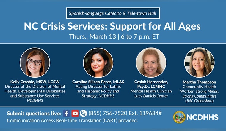 NCDHHS Launches Spanish-Language Mental Health Support Event for North Carolina Communities
