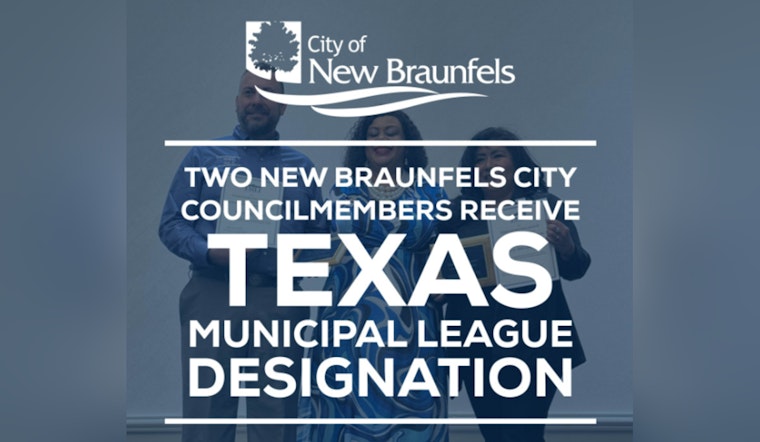 New Braunfels City Councilmembers Achieve Certified Municipal Official Status from Texas League