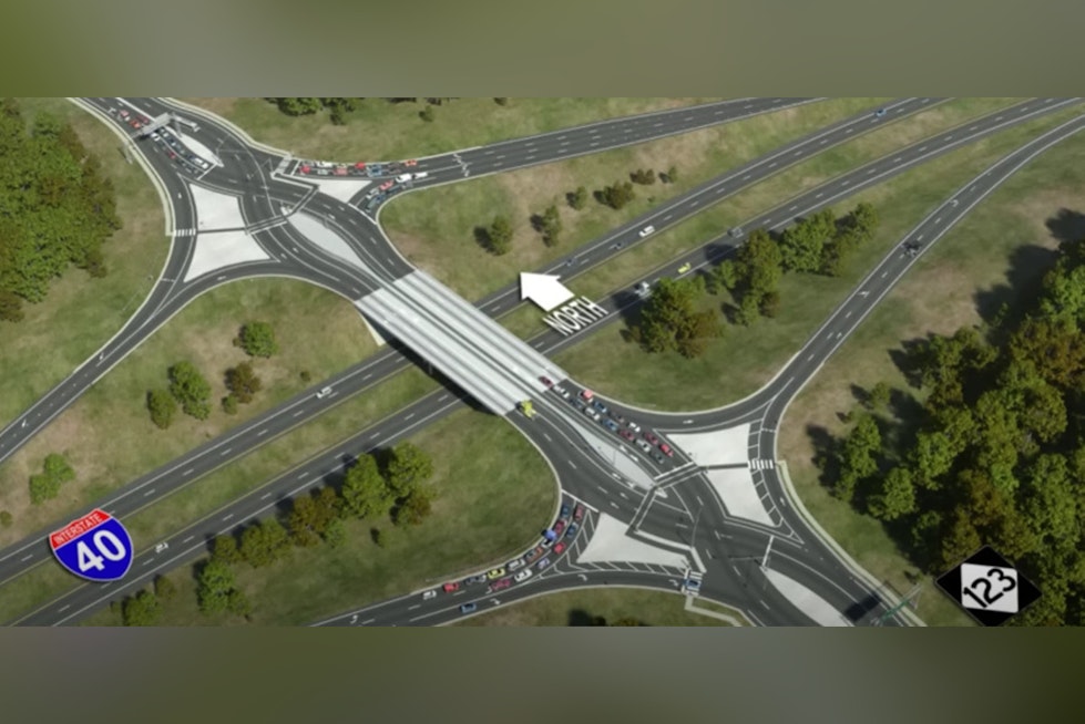 New Diverging Diamond Interchange Opens at Airport Boulevard and I-40 in North Carolina to Ease Traffic Flow