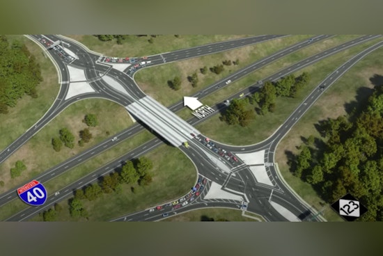 New Diverging Diamond Interchange Opens at Airport Boulevard and I-40 in North Carolina to Ease Traffic Flow