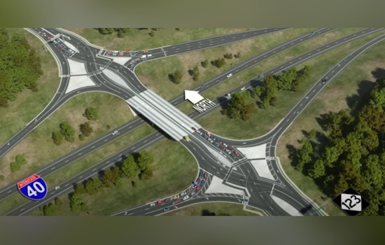 New Diverging Diamond Interchange Opens at Airport Boulevard and I-40 in North Carolina to Ease Traffic Flow