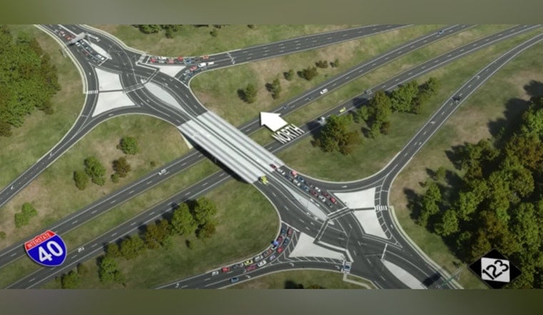 New Diverging Diamond Interchange Opens at Airport Boulevard and I-40 in North Carolina to Ease Traffic Flow
