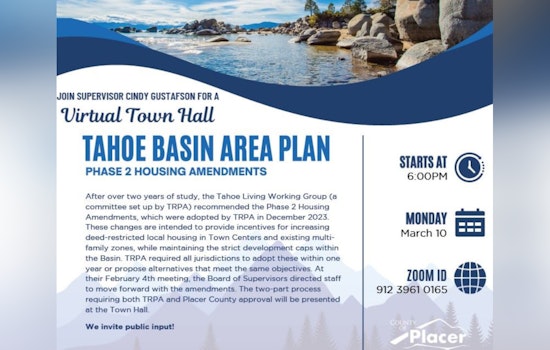 North Lake Tahoe Housing Future Focus of Virtual Town Hall Hosted by Supervisor Cindy Gustafson