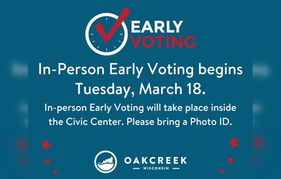 Oak Creek Opens Early Voting at Civic Center with Convenient Schedules to Accommodate Residents