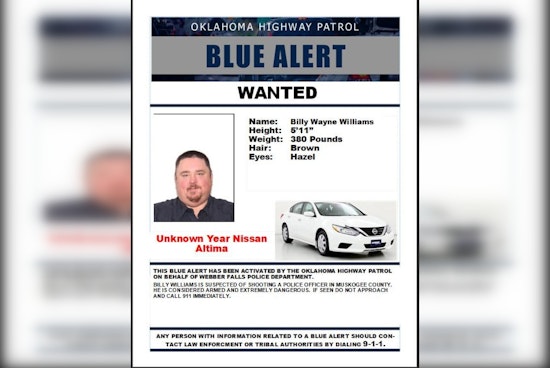 Oklahoma Manhunt Underway for Suspect Accused of Shooting Webbers Falls Police Officer