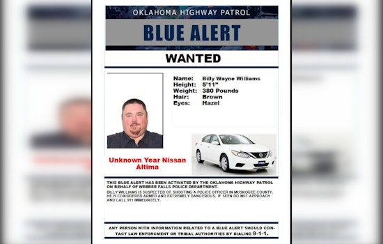 Oklahoma Manhunt Underway for Suspect Accused of Shooting Webbers Falls Police Officer