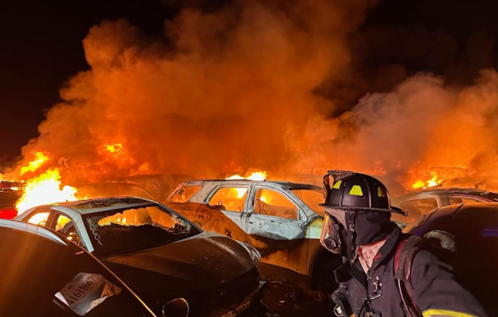 Over 40 Vehicles Engulfed in Flames in Lorain: Firefighters Battle Early Morning Blaze on Deer Trail Lane