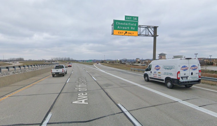 Overnight Ramp Closure on Eastbound I-64 to Chesterfield Airport Road Scheduled for Pavement Repairs