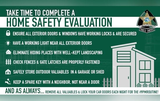 Pasco Sheriff's Office Encourages Spring Safety Sweep for Homeowners