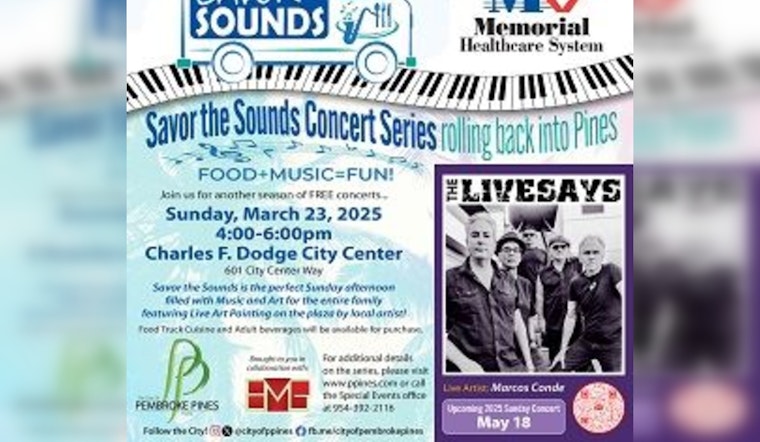 Pembroke Pines Hosts 'Savor the Sounds Concert Series' with Live Music and Art
