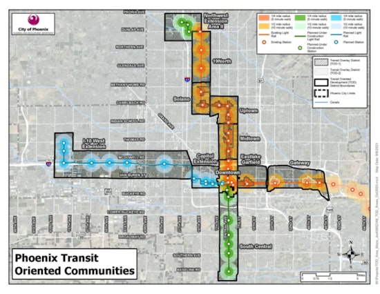 Phoenix Advances Transit-Oriented Communities with Major Mixed-Use Developments Near Valley Metro Rail Extensions