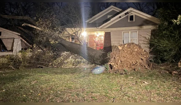 Powerful Winds Topple Trees, Damage Homes, and Injure Resident in Memphis Storm