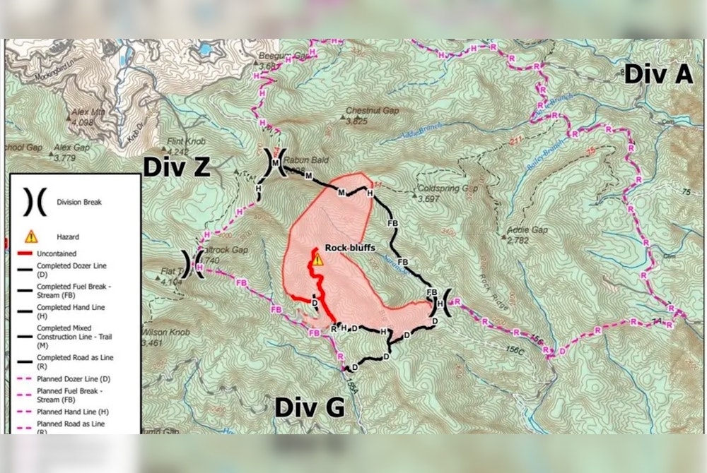 Rabun County's Big Ridge Fire Resists Containment, Sky Valley Secured as Blaze Surpasses 1,000 Acres