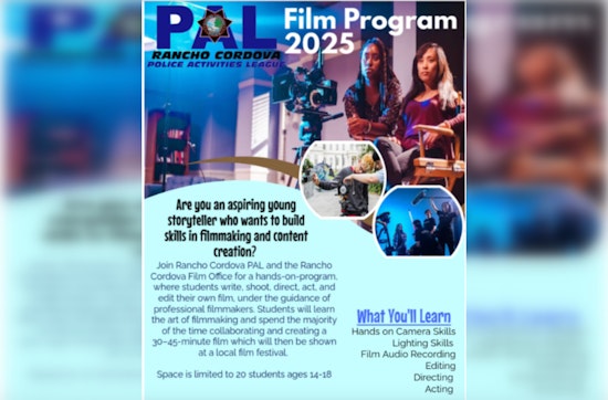 Rancho Cordova Police and PAL Team Up with Arts Foundation to Launch Youth Film Program