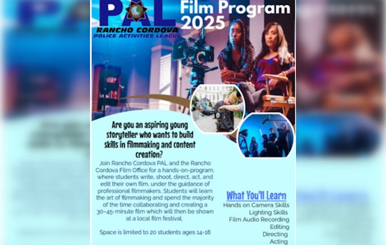 Rancho Cordova Police and PAL Team Up with Arts Foundation to Launch Youth Film Program
