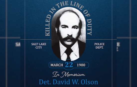 Salt Lake City Police Honor Detective David W. Olson on 45th Anniversary of His Service-Related Death