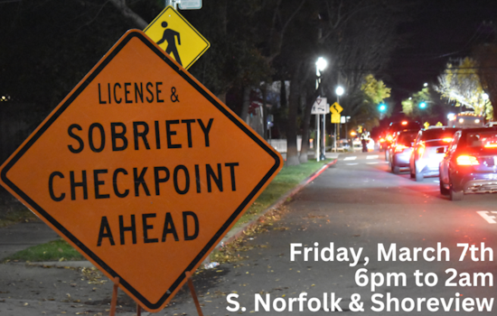 San Mateo Police to Enforce DUI Checkpoint on S. Norfolk Street to Boost Road Safety