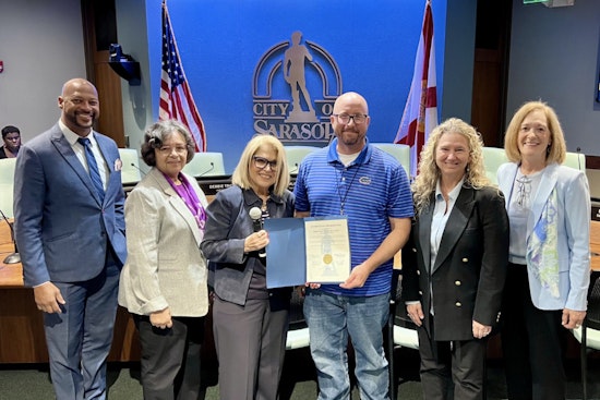Sarasota City Employees Honored as Team of the Month for Post-Storm Recovery Efforts
