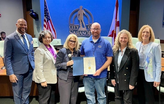 Sarasota City Employees Honored as Team of the Month for Post-Storm Recovery Efforts