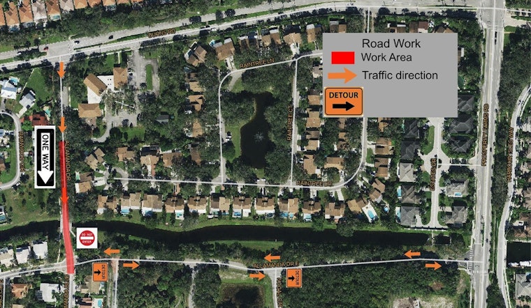 Scheduled Lane Closure on Allamanda Drive May Affect Commutes Next Week