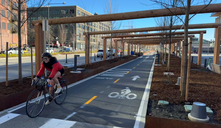 Seattle Celebrates New Protected Bike Lanes Linking Pioneer Square and Belltown
