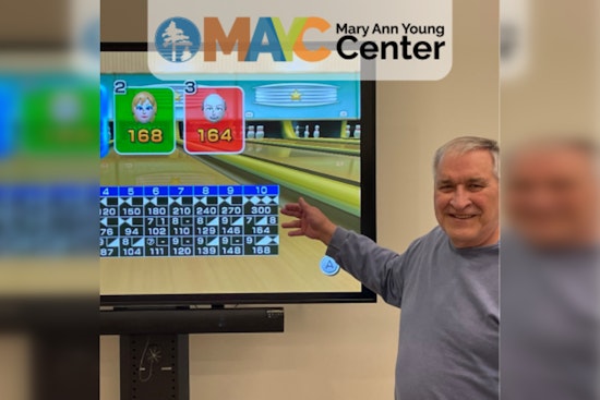 Senior Scores Perfect Game at Mary Ann Young Center's Wii Bowling League