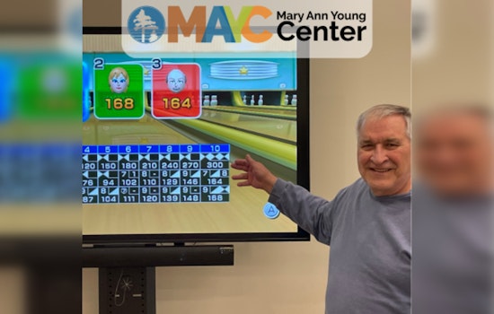 Senior Scores Perfect Game at Mary Ann Young Center's Wii Bowling League