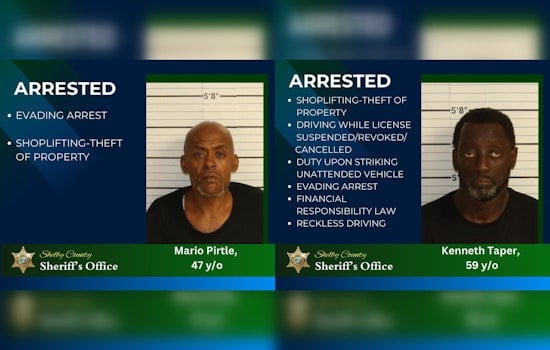 Shoplifting at Burlington Coat Factory on Winchester Road Leads to Vehicle Chase and Arrests in Shelby County