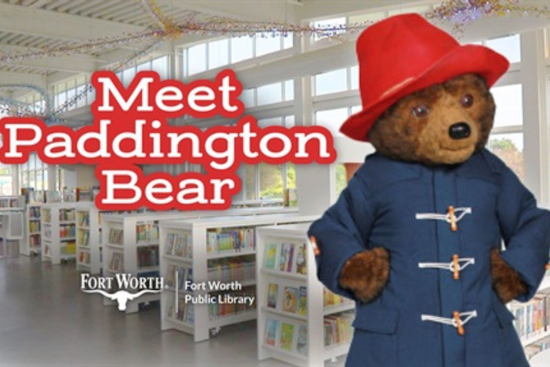 Spring Break Fun: Paddington Bear Visits Fort Worth Public Library for Story Time and Activities