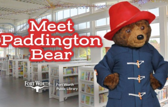 Spring Break Fun: Paddington Bear Visits Fort Worth Public Library for Story Time and Activities