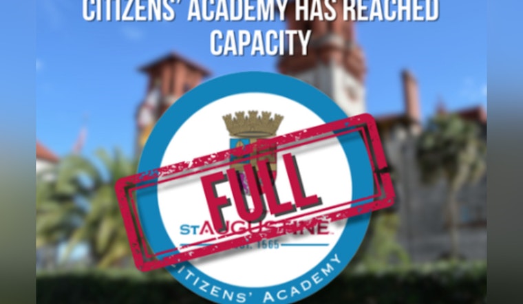 St. Augustine Citizen's Academy Program Reaches Full Enrollment Quickly After Launch