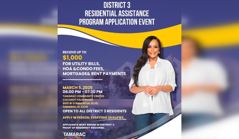 Tamarac Commissioner Krystal Patterson Rolls Out $1,000 Housing Aid Program for District 3 Residents