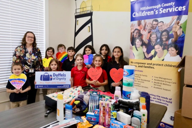Tampa's LLT Academy Students Champion Foster Care Support with Over 600 Donations to Duffels of Dignity Program