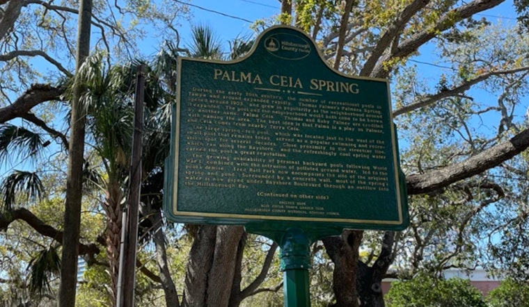 Tampa's Palma Ceia Spring Celebrated With Historical Marker Reflecting Its Rich Legacy Near Downtown