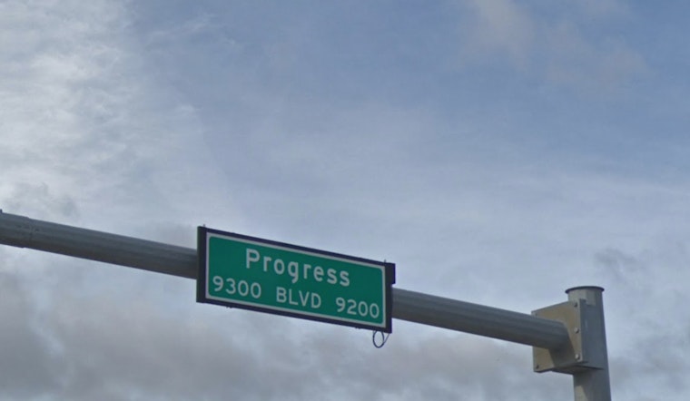 Temporary Closure of Eastbound Progress Boulevard in Progress Village for Utility Work Starting April 2