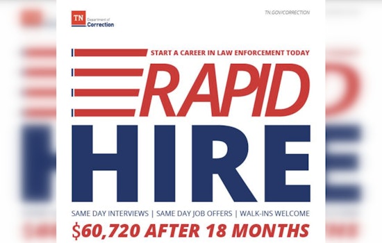 Tennessee Department of Correction to Fast-Track Hiring with Rapid Event at West Tennessee State Penitentiary