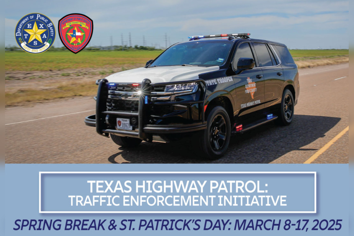 Texas DPS Increases Enforcement for Spring Break and St. Patrick's Day