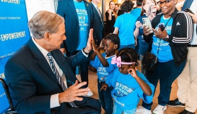 Texas Governor Greg Abbott Champions Universal School Choice at Austin Rally, Urges Support for House Bill 3