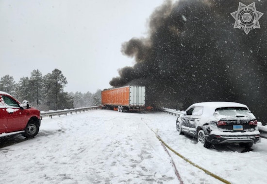 Three Dead in Fiery Multi-Vehicle Crash on Snow-Laden I-40 Near Williams, Arizona