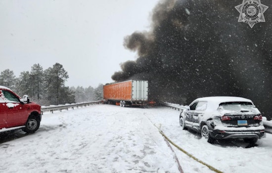 Three Dead in Fiery Multi-Vehicle Crash on Snow-Laden I-40 Near Williams, Arizona
