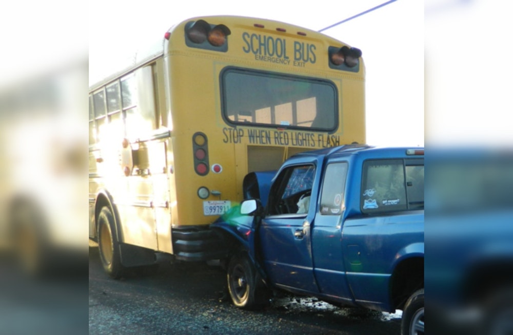 Three Students Injured as Ford Ranger Collides With Stopped School Bus in Stockton, CHP Urges Vigilance