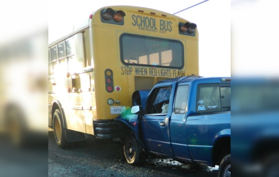 Three Students Injured as Ford Ranger Collides With Stopped School Bus in Stockton, CHP Urges Vigilance