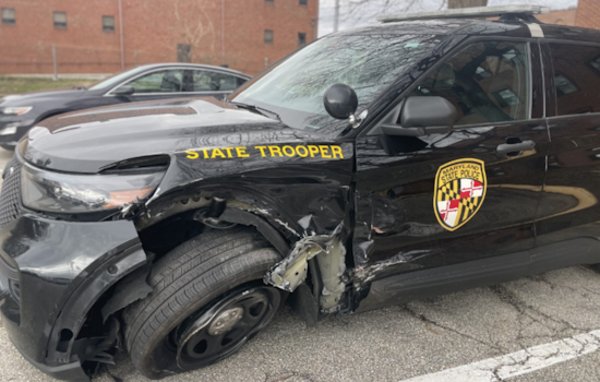 Towson Woman Accused of Impaired Driving After Striking State Trooper's Vehicle on I-695