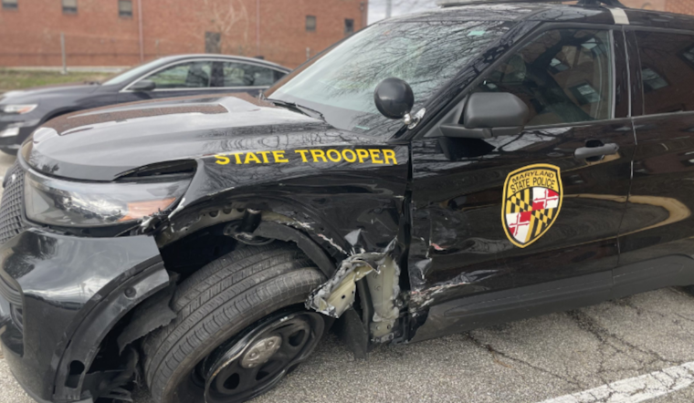 Towson Woman Accused of Impaired Driving After Striking State Trooper's Vehicle on I-695