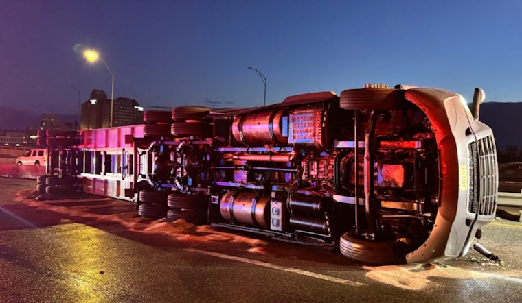 Truck Rollover on Mass Pike in Boston Causes Major Delays, No Injuries Reported