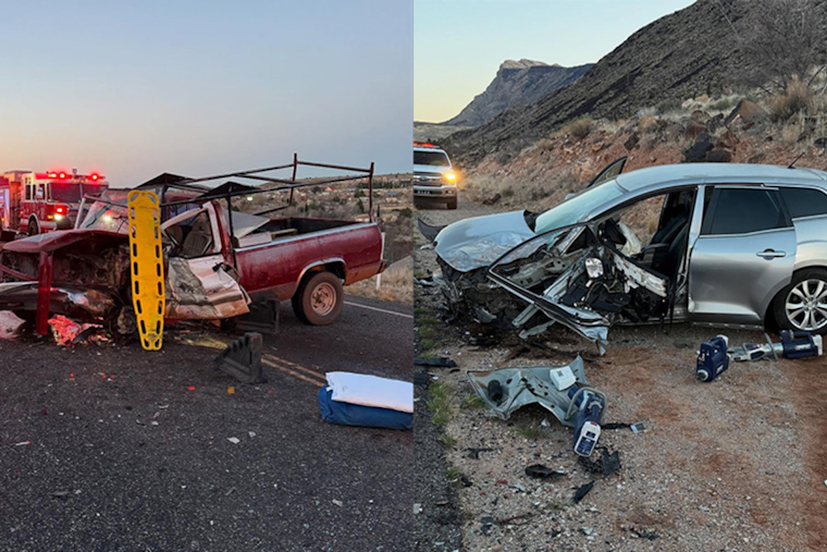 Two Hospitalized Following Head-On Crash on Route 17 Near Toquerville